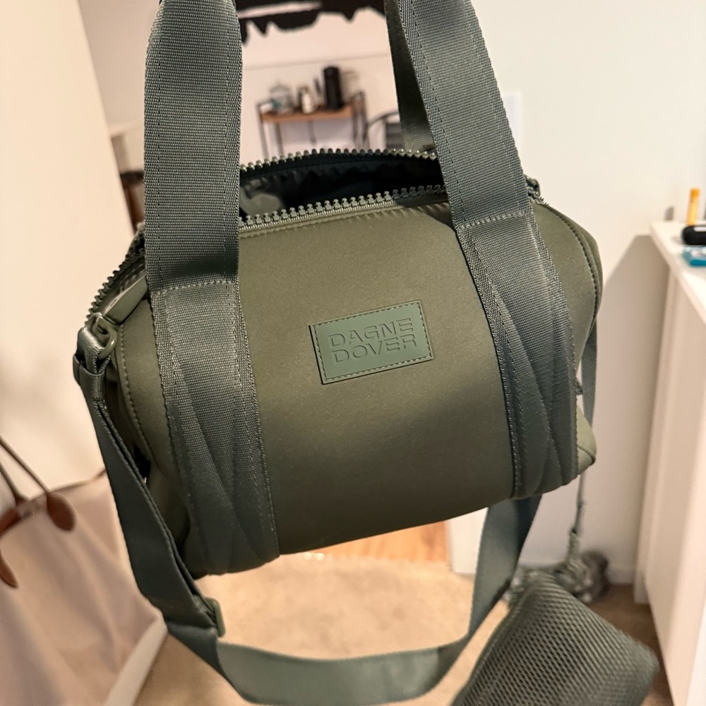 Dagne Dover Olive Duffel Bag (SMALL)